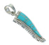 Genuine Sterling Silver Turquoise Inlay Pendant MX63134